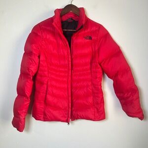 EUC The North Face Puffer Jacket Aconcagua‎ Size Small Red Insulated Coat